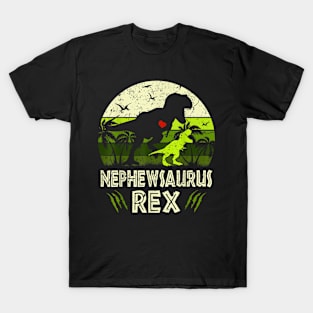 Nephewsaurus T Rex Dinosaur Nephew Saurus Family Matching T-Shirt